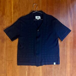 Free Planet Navy Casual Button Down Shirt